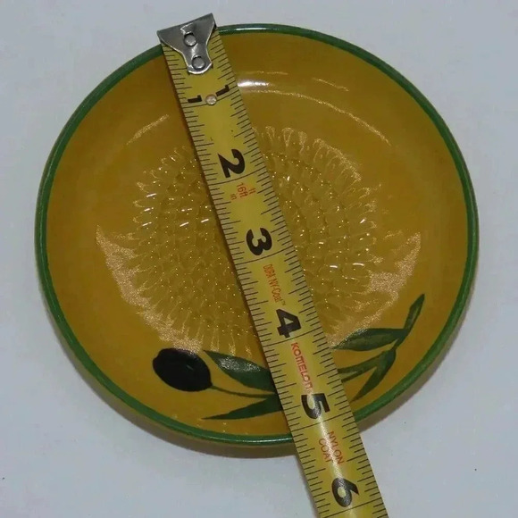 Ceramic Garlic Grater Plate Olive Pattern Cheese - Picture 2 of 5
